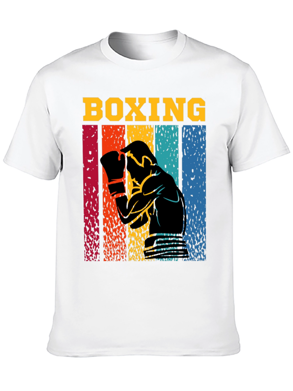 Retro Boxing Graphic T-Shirt - Black