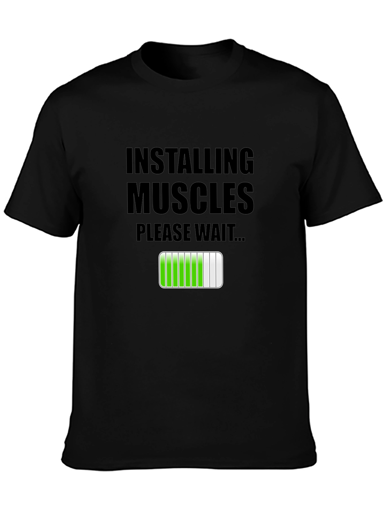Installing Muscles Graphic T-Shirt - Workout Humor Tee