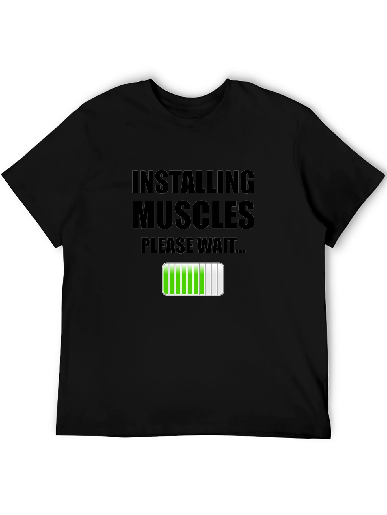 Installing Muscles Graphic T-Shirt - Workout Humor Tee