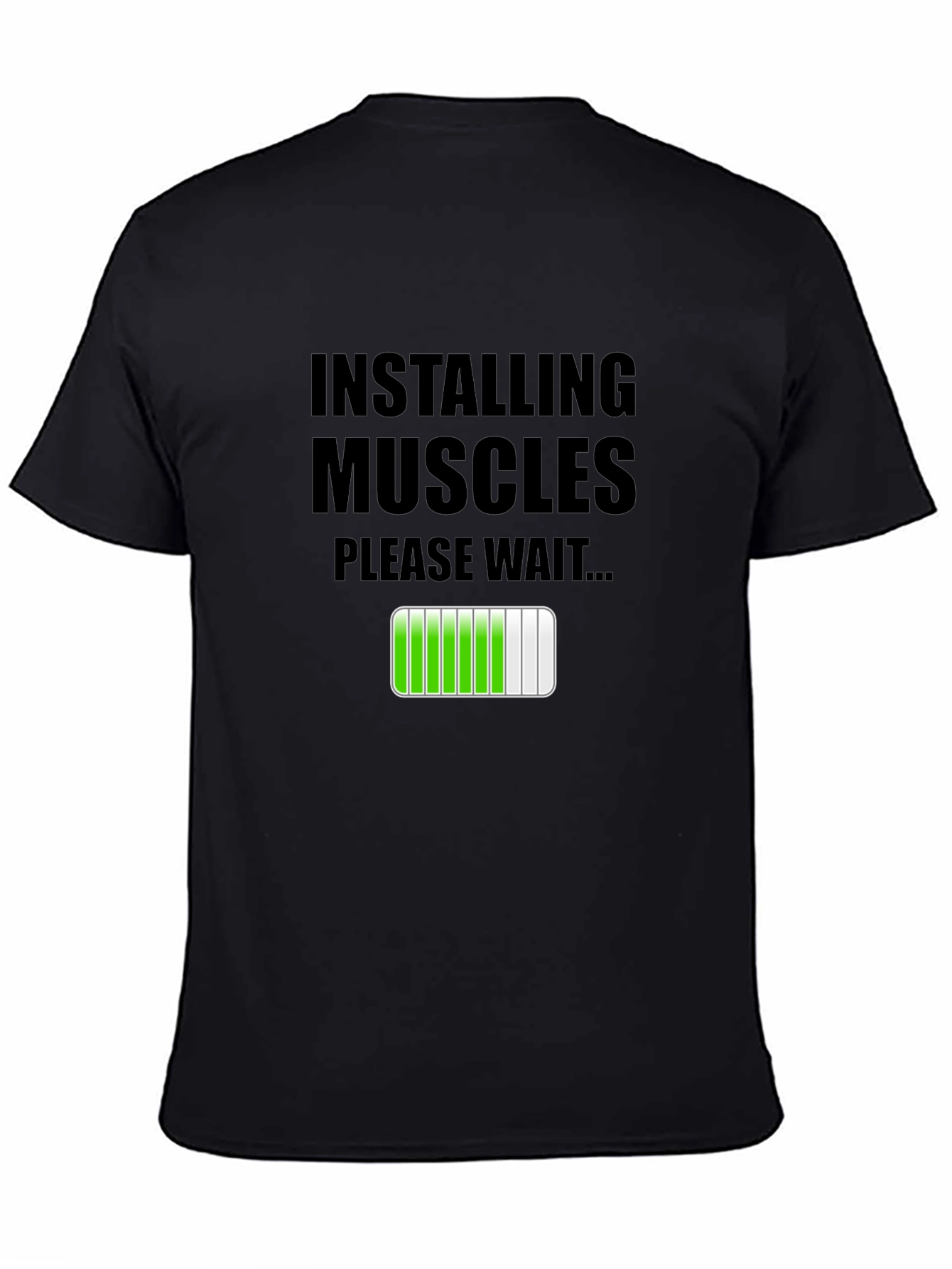 Installing Muscles Graphic T-Shirt - Workout Humor Tee