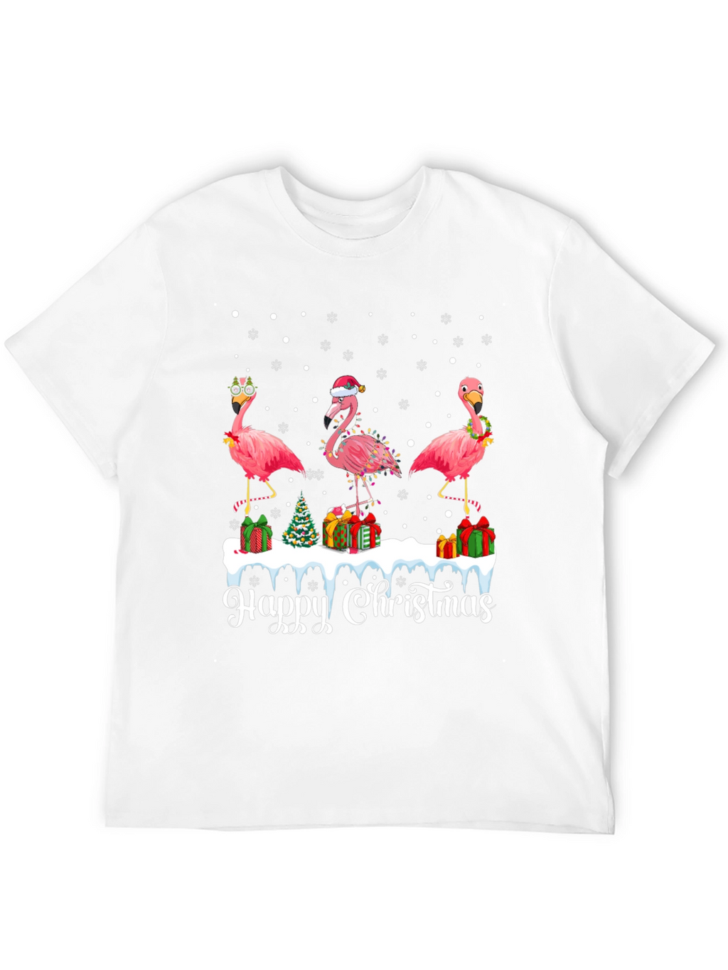 Festive Flamingo Christmas T-Shirt
