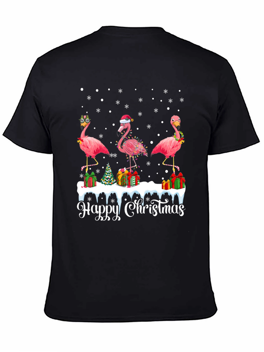 Festive Flamingo Christmas T-Shirt