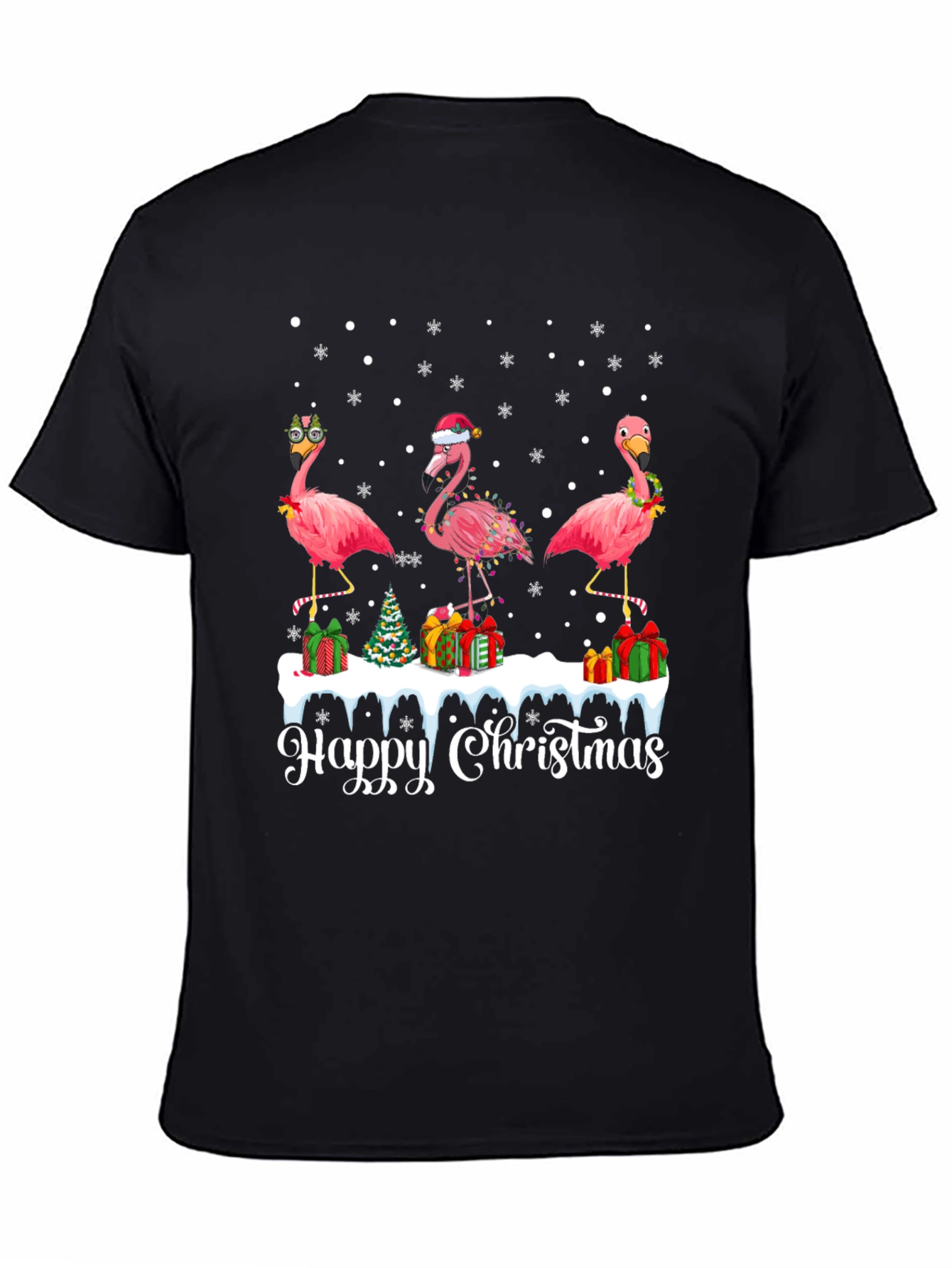Festive Flamingo Christmas T-Shirt