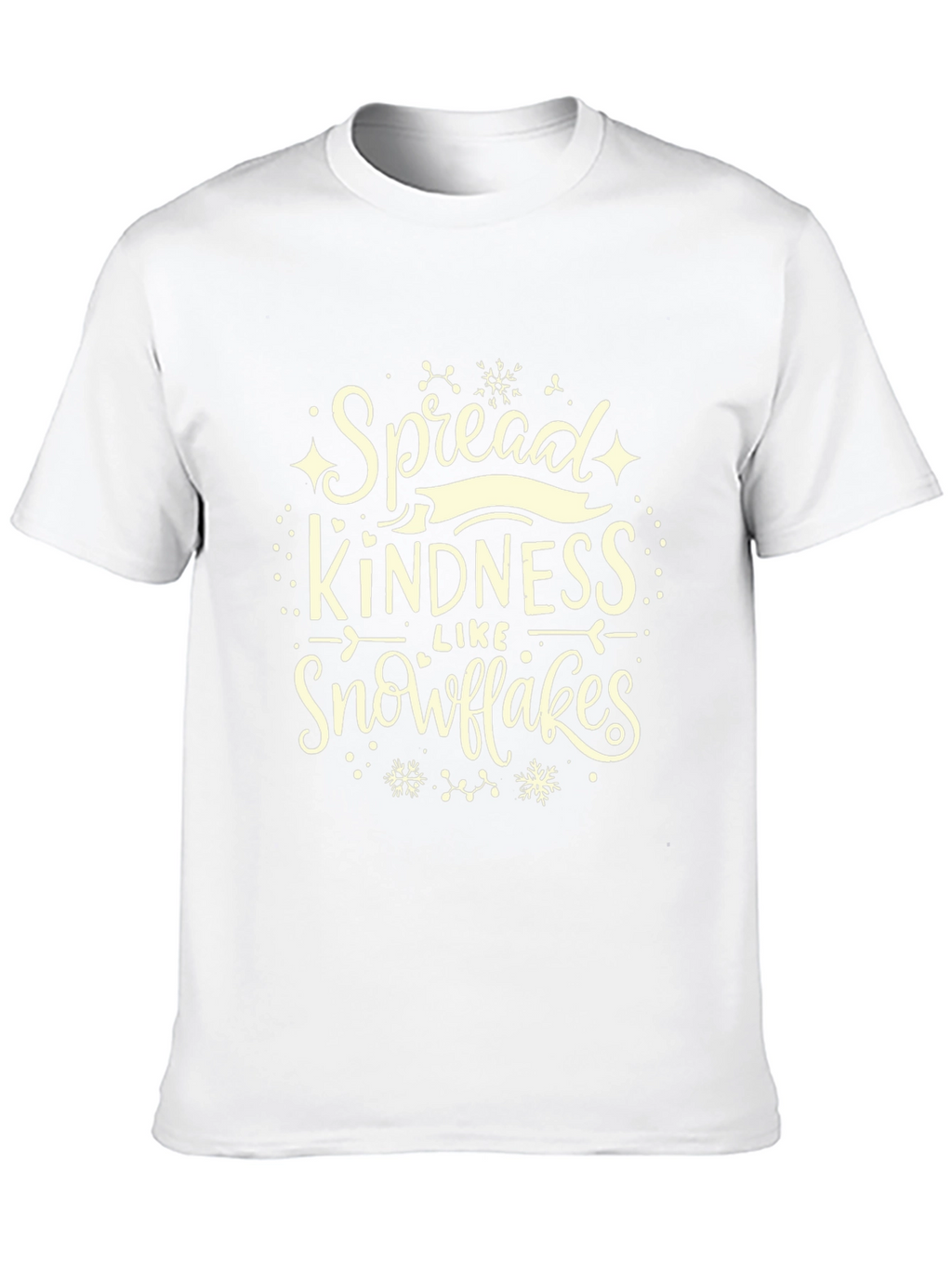 Spread Kindness Like Snowflakes Black T-Shirt