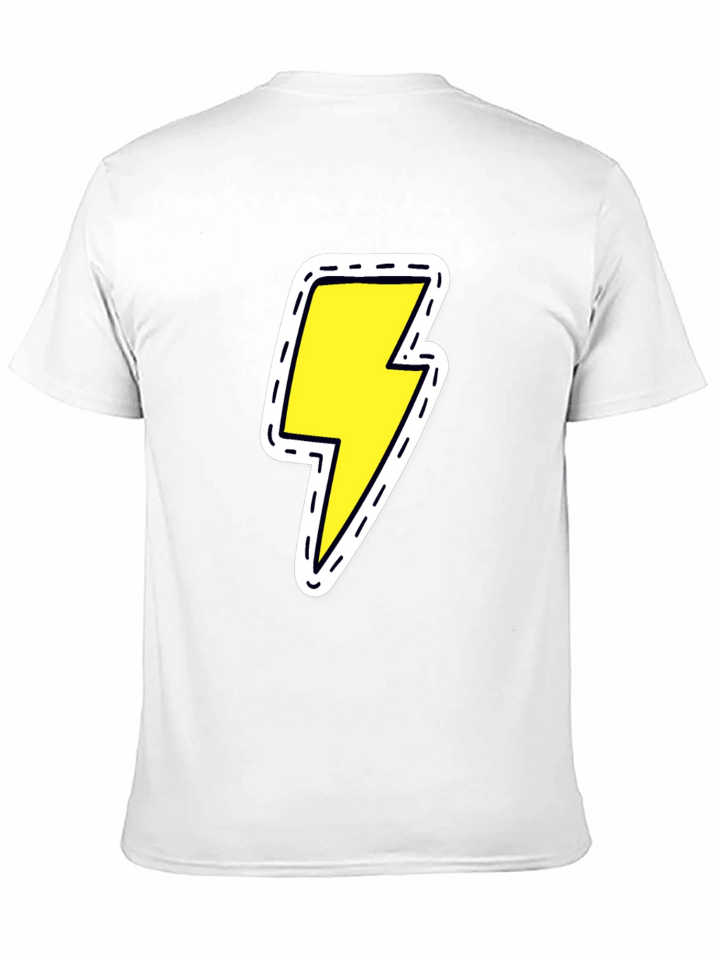 Black Tee with Lightning Bolt Patch