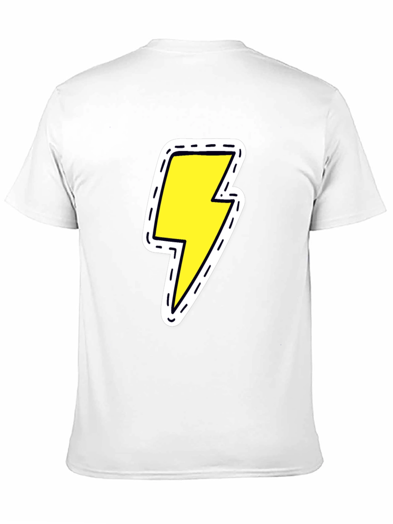 Black Tee with Lightning Bolt Patch