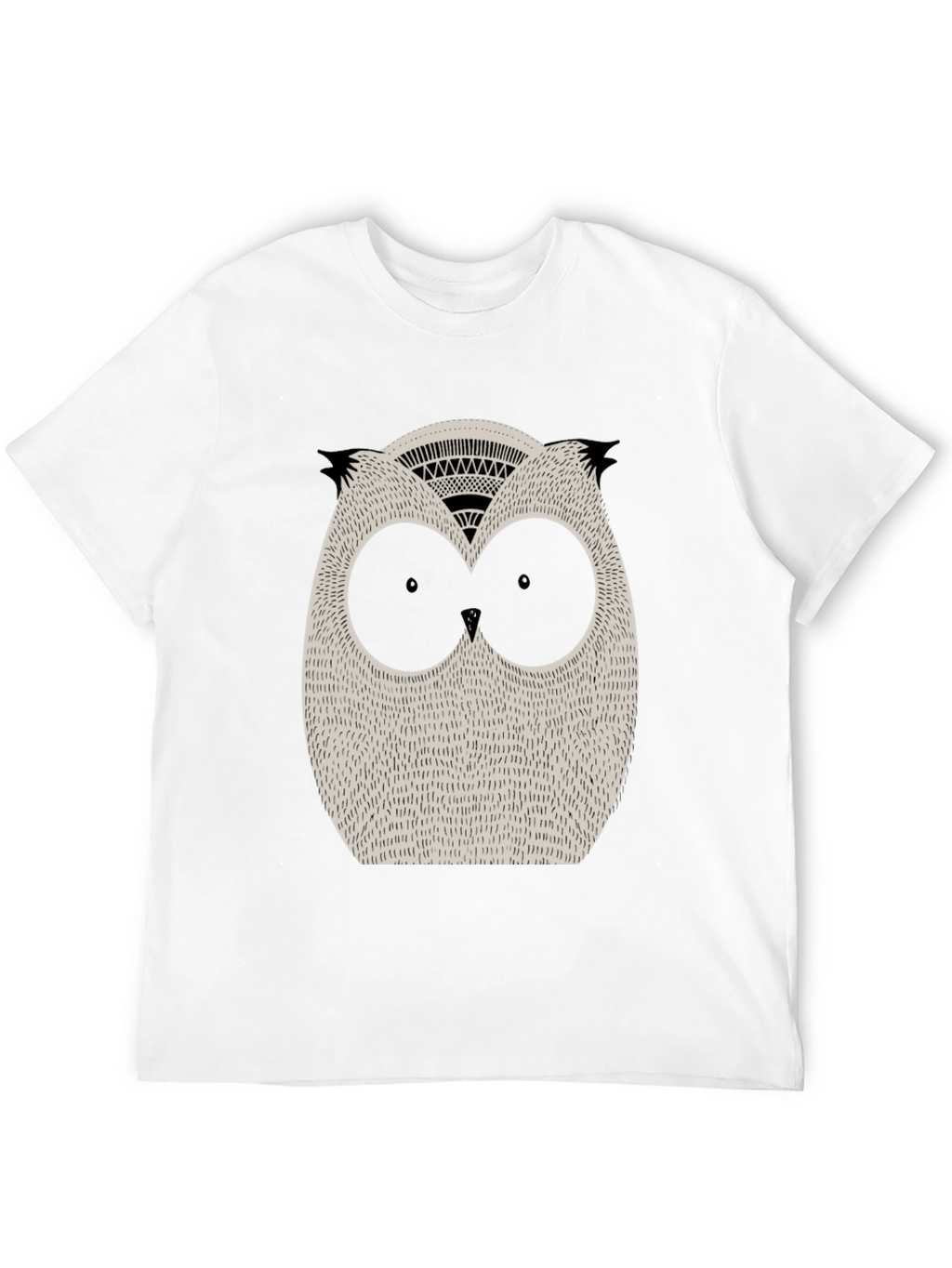 Mens Black Owl Graphic Tee