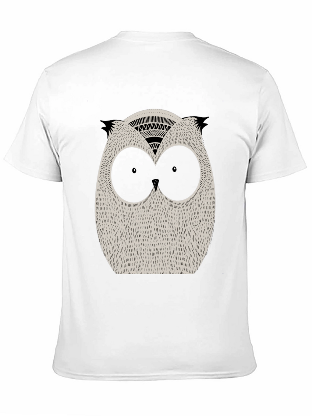 Mens Black Owl Graphic Tee