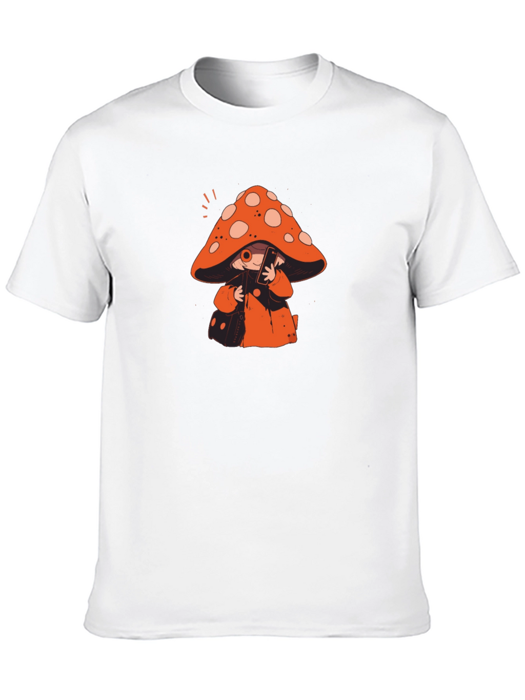 Mushroom Character Graphic Print T-Shirt