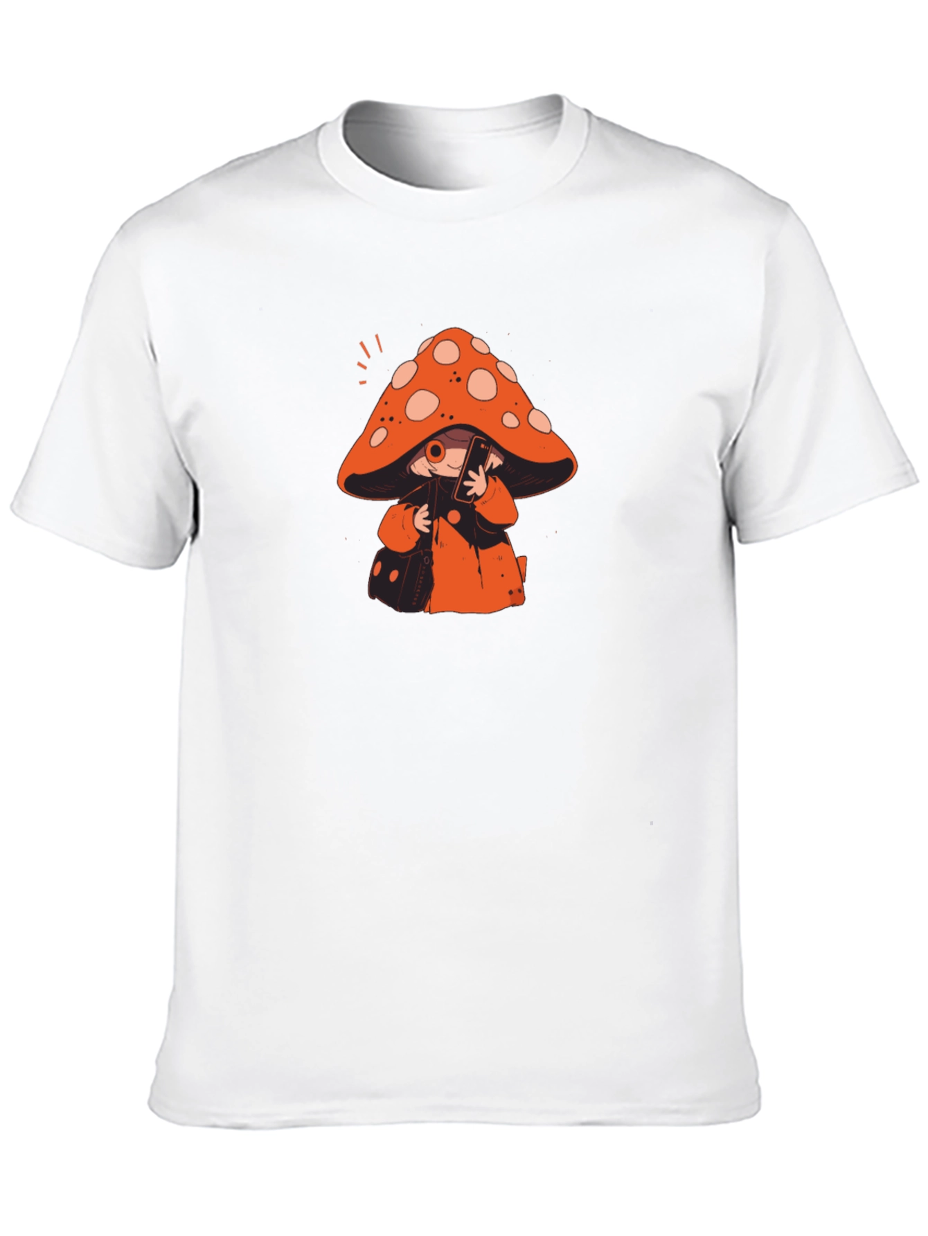 Mushroom Character Graphic Print T-Shirt