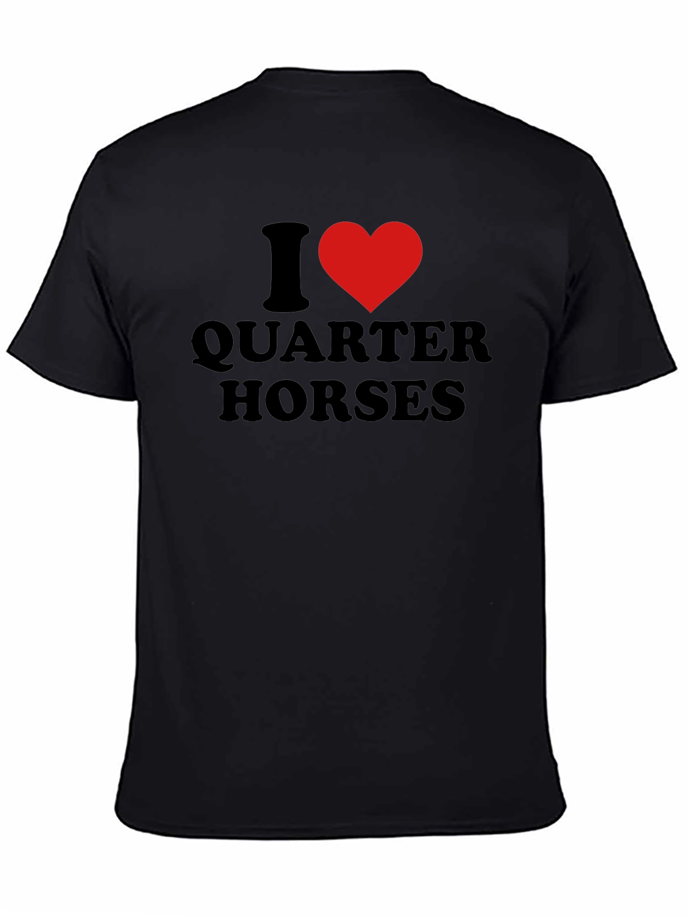 I Heart Quarter Horses Black Graphic T-Shirt