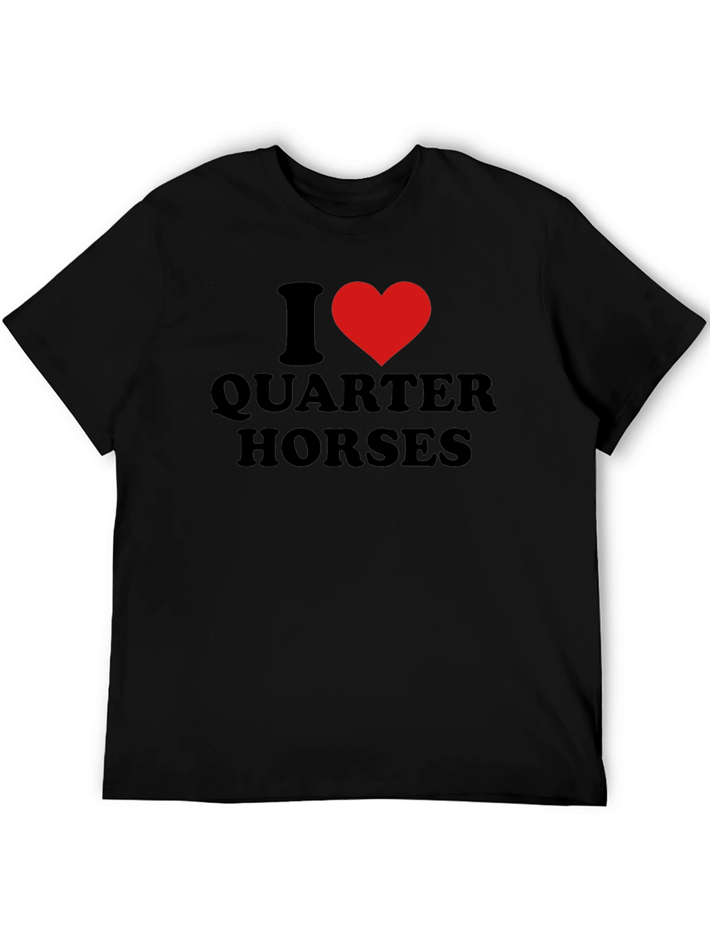 I Heart Quarter Horses Black Graphic T-Shirt