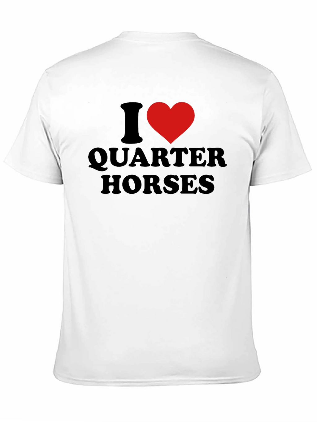 I Heart Quarter Horses Black Graphic T-Shirt