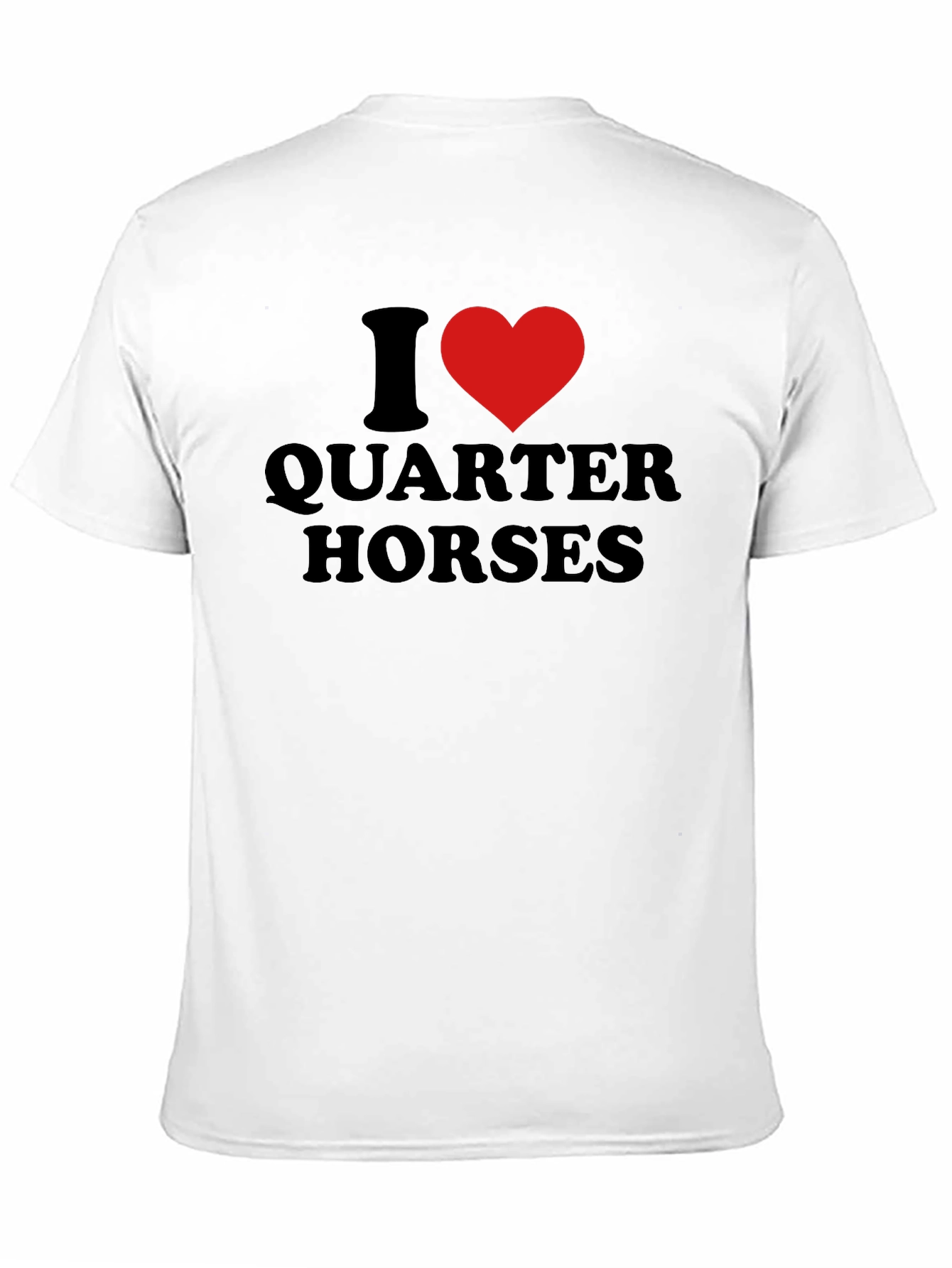 I Heart Quarter Horses Black Graphic T-Shirt