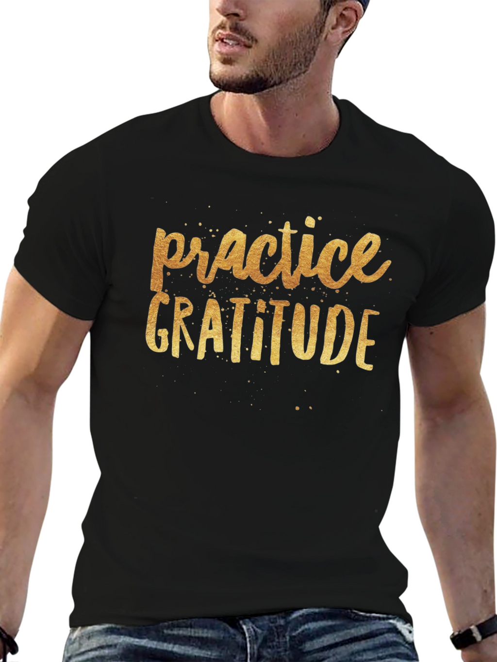 Practice Gratitude Black T-Shirt
