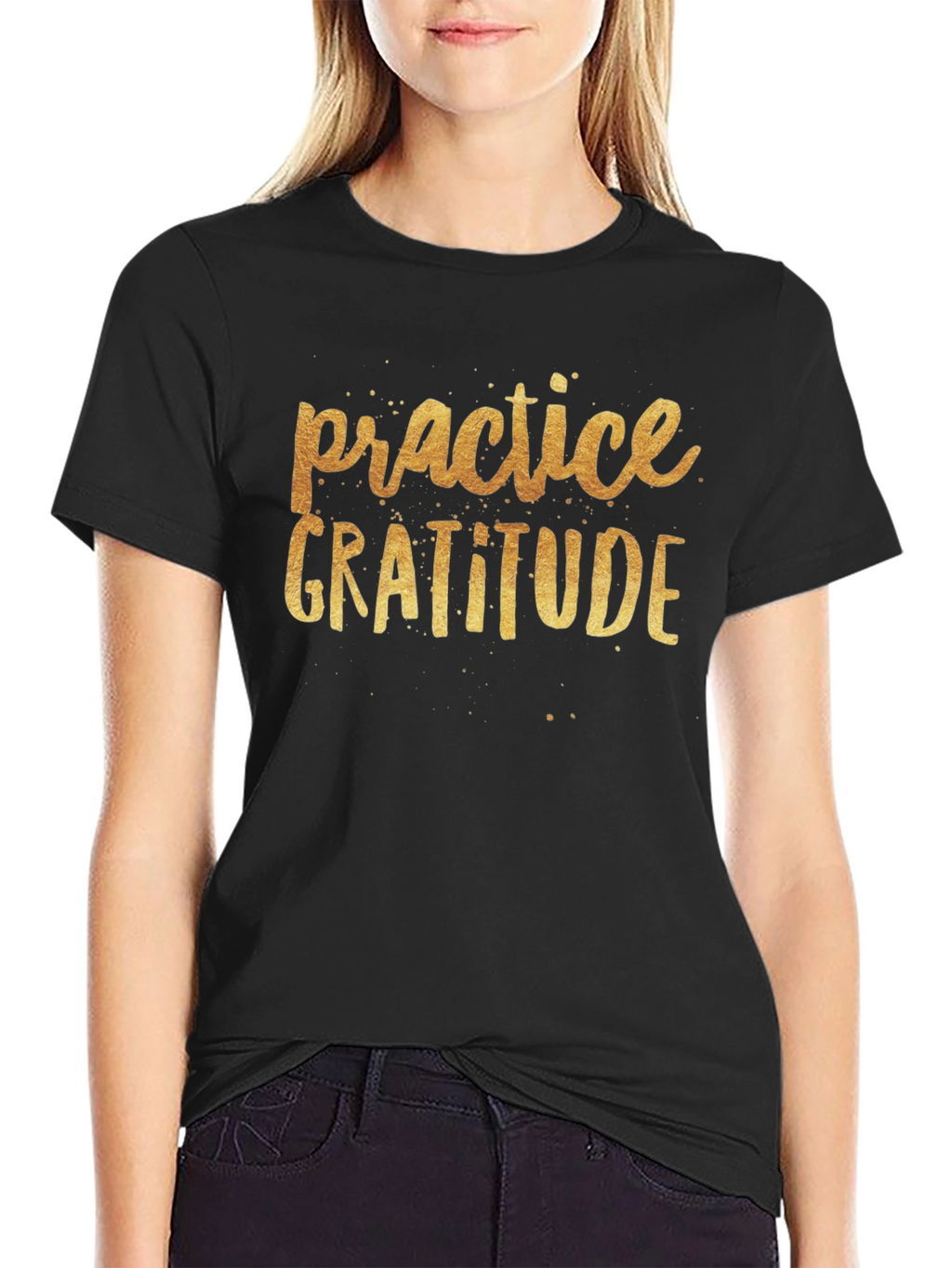 Practice Gratitude Black T-Shirt