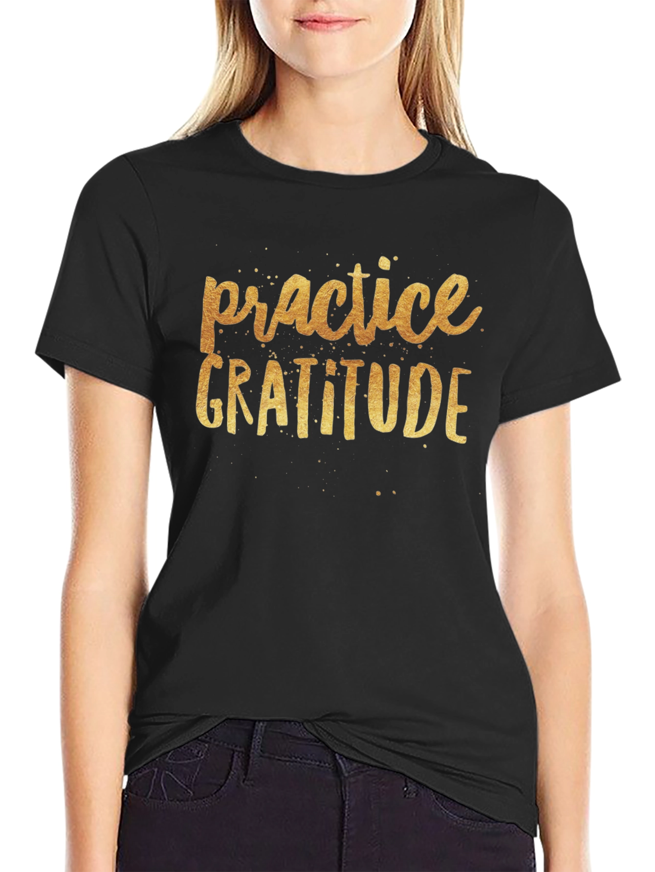 Practice Gratitude Black T-Shirt