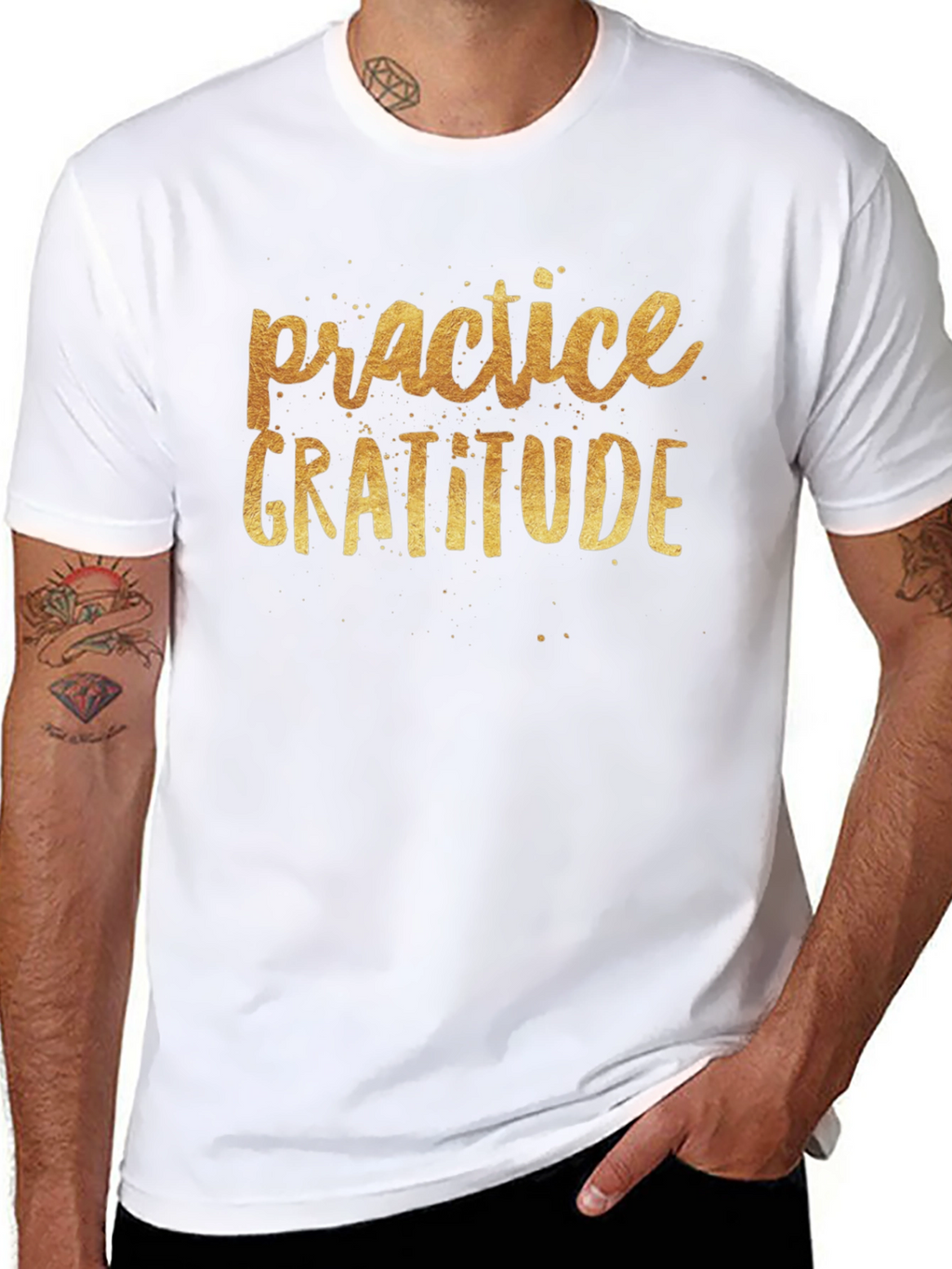 Practice Gratitude Black T-Shirt