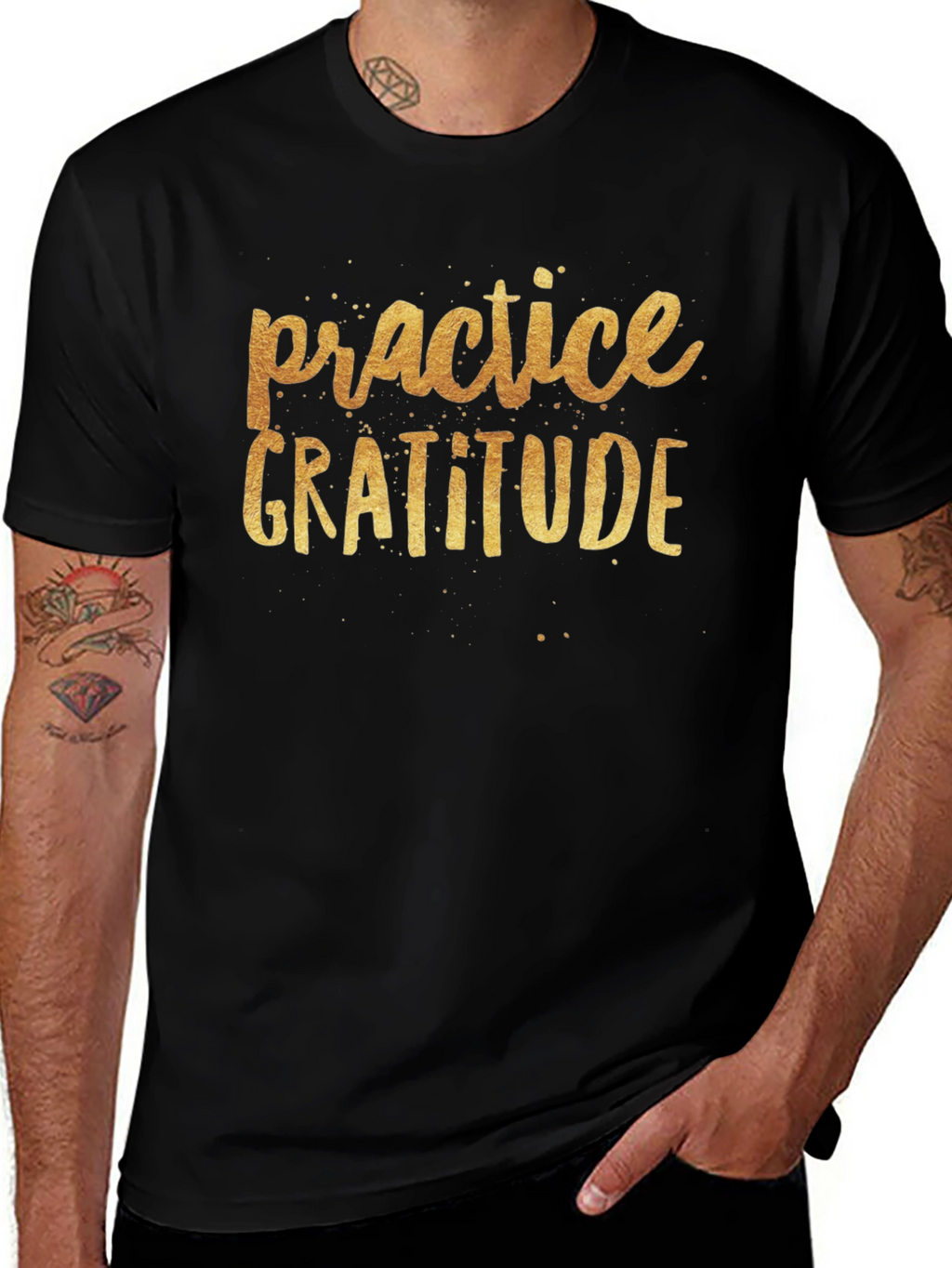 Practice Gratitude Black T-Shirt