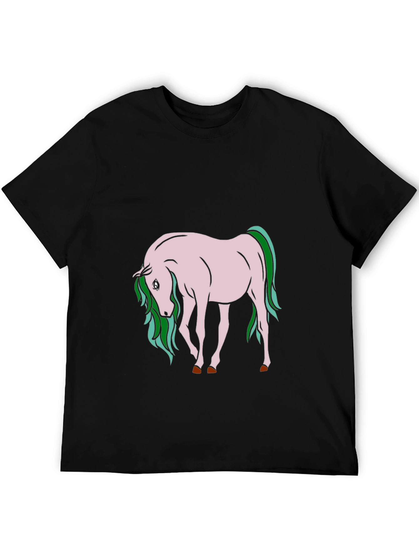Unicorn Graphic T-Shirt - Black Cotton Tee