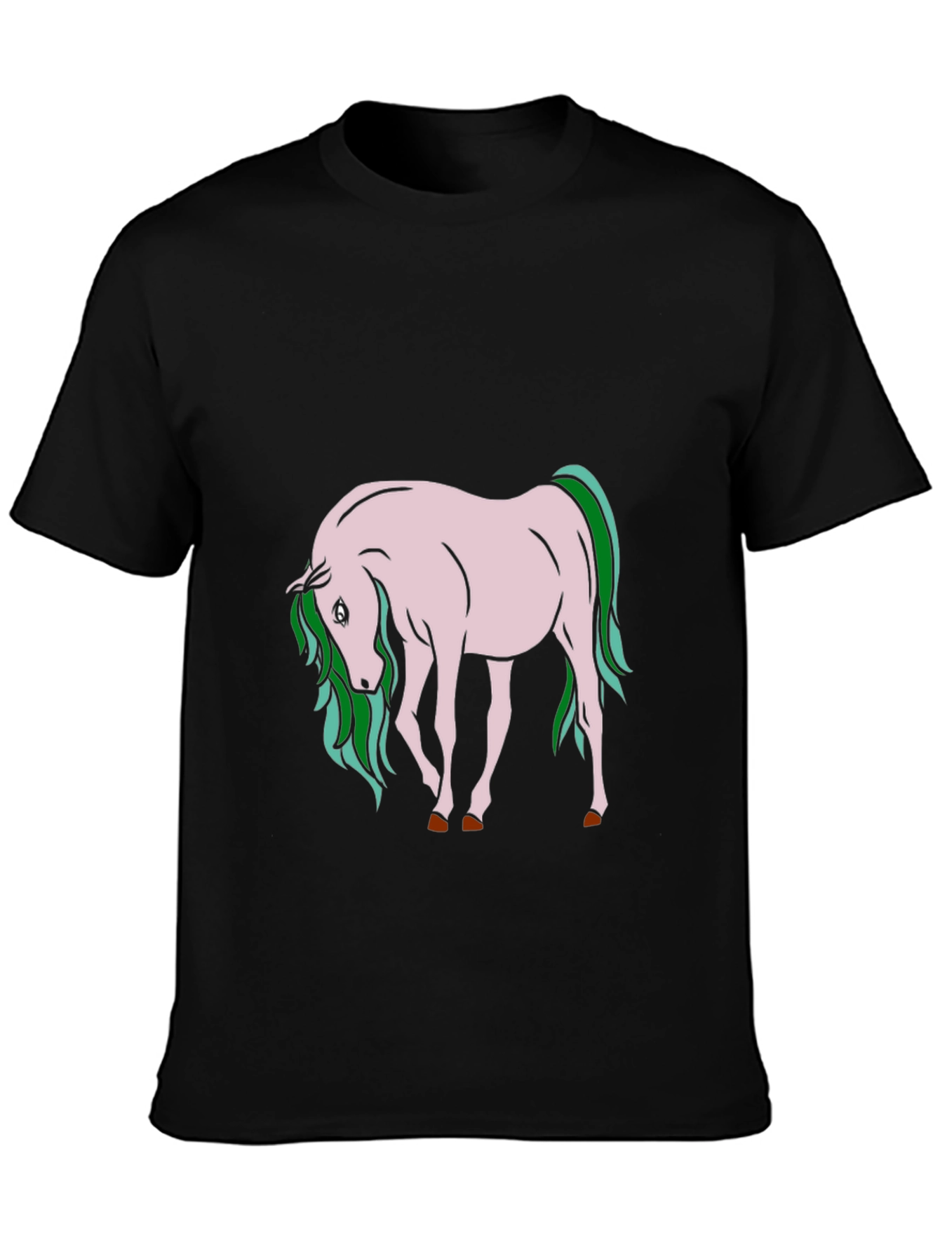 Unicorn Graphic T-Shirt - Black Cotton Tee
