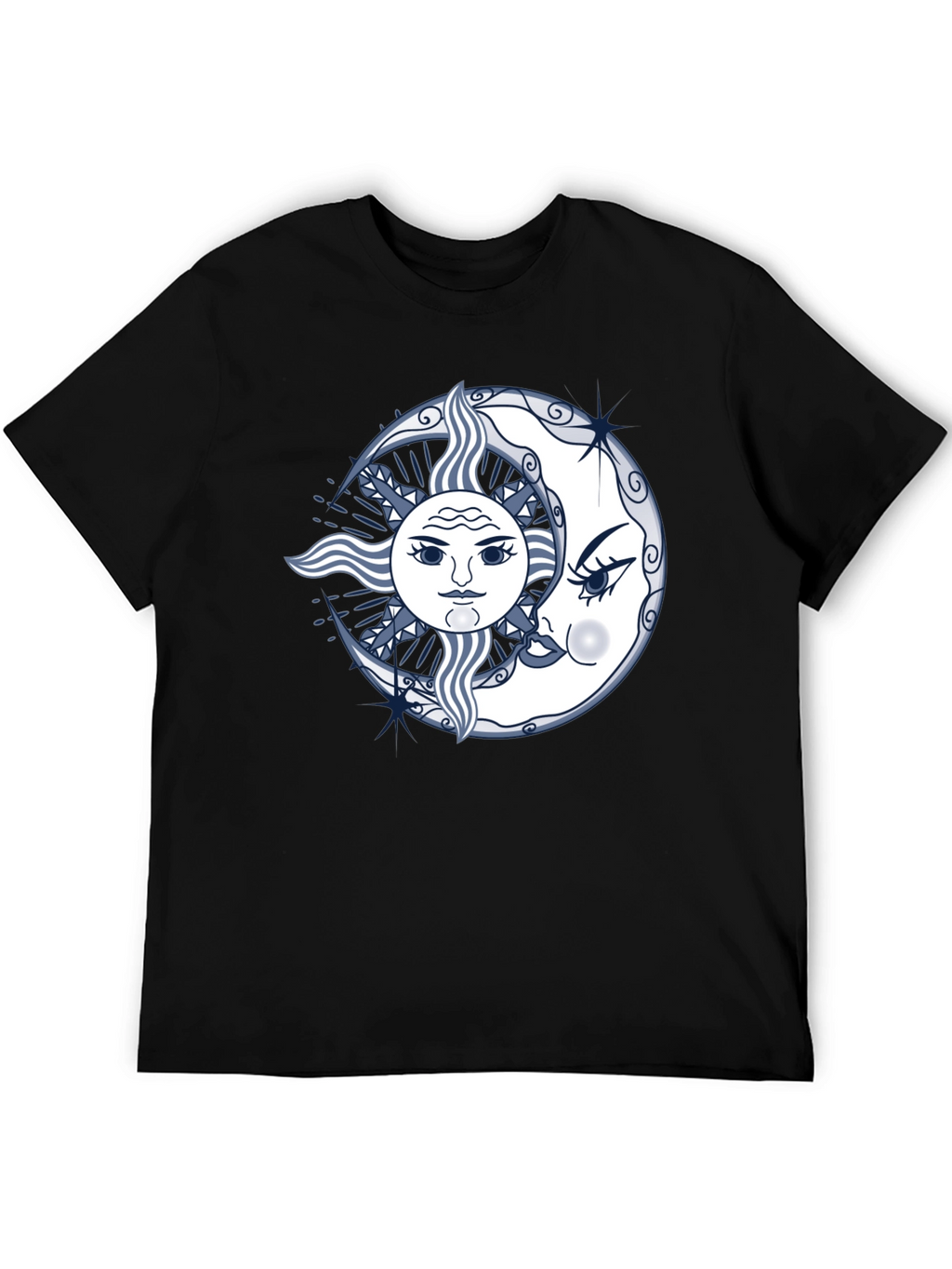 Sun and Moon Graphic Tee - Unisex Black T-Shirt
