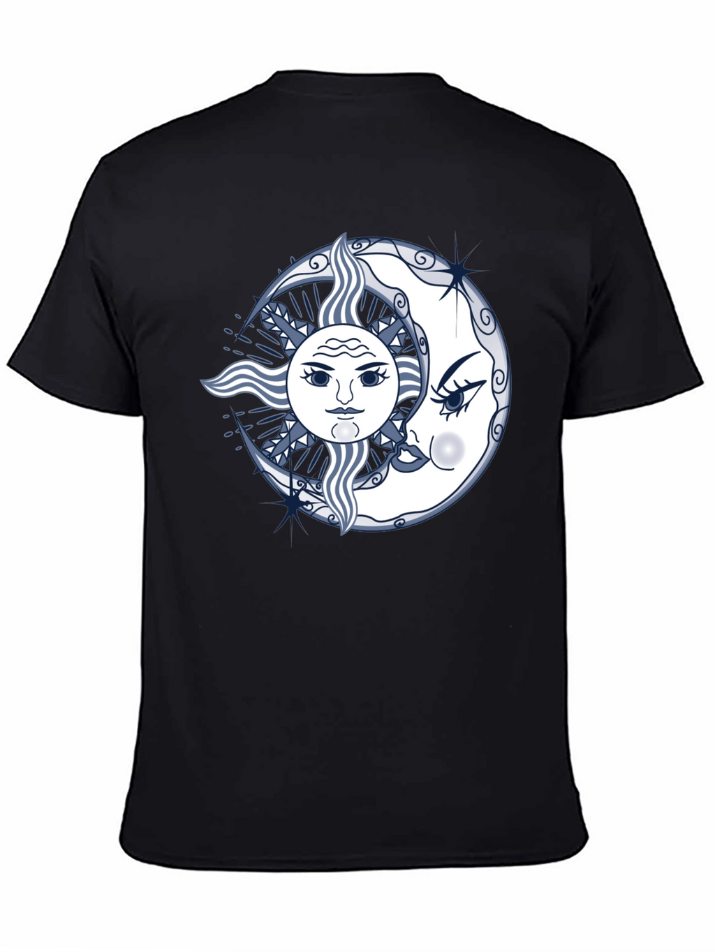 Sun and Moon Graphic Tee - Unisex Black T-Shirt