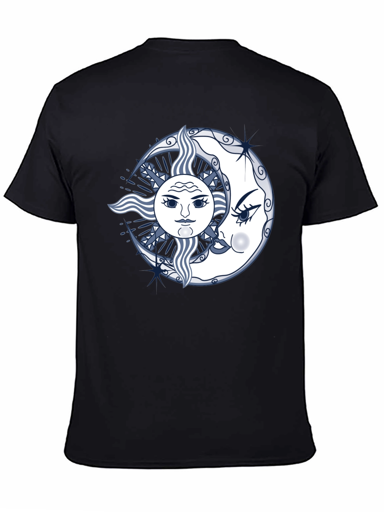 Sun and Moon Graphic Tee - Unisex Black T-Shirt