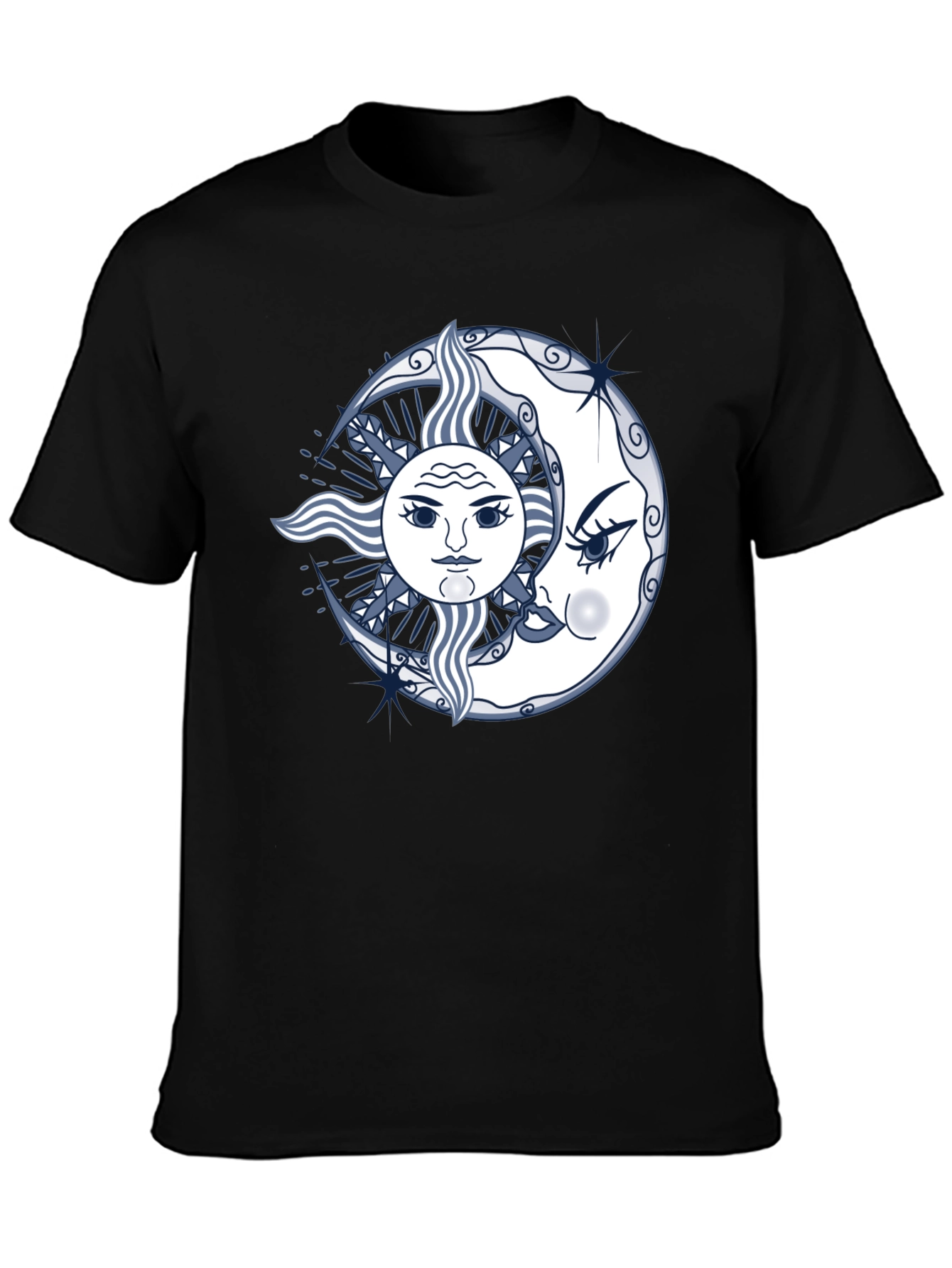 Sun and Moon Graphic Tee - Unisex Black T-Shirt