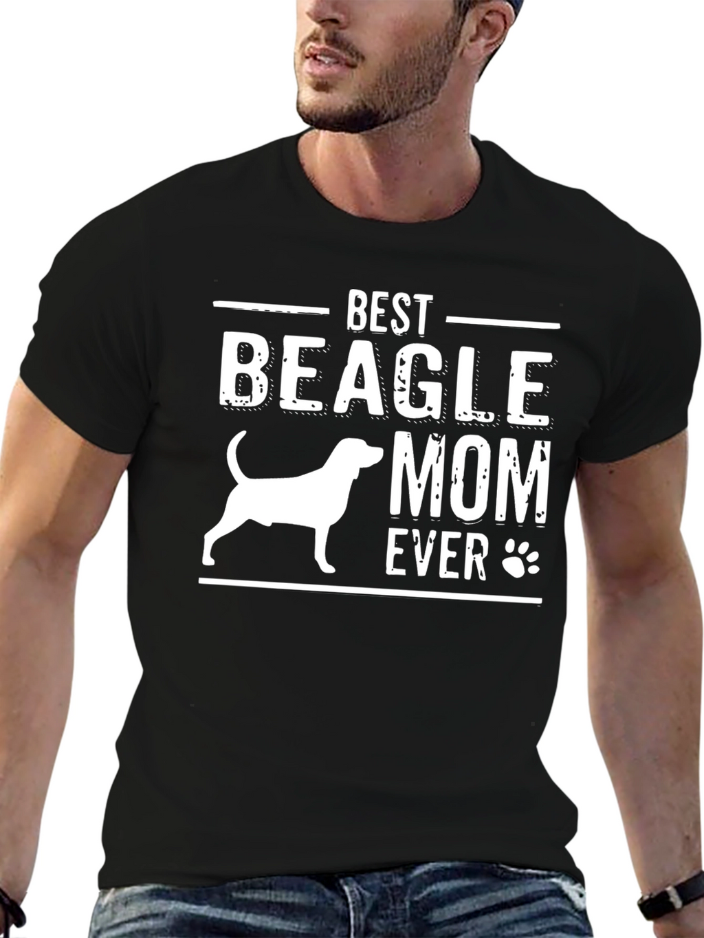 Best Beagle Mom Ever Graphic T-Shirt