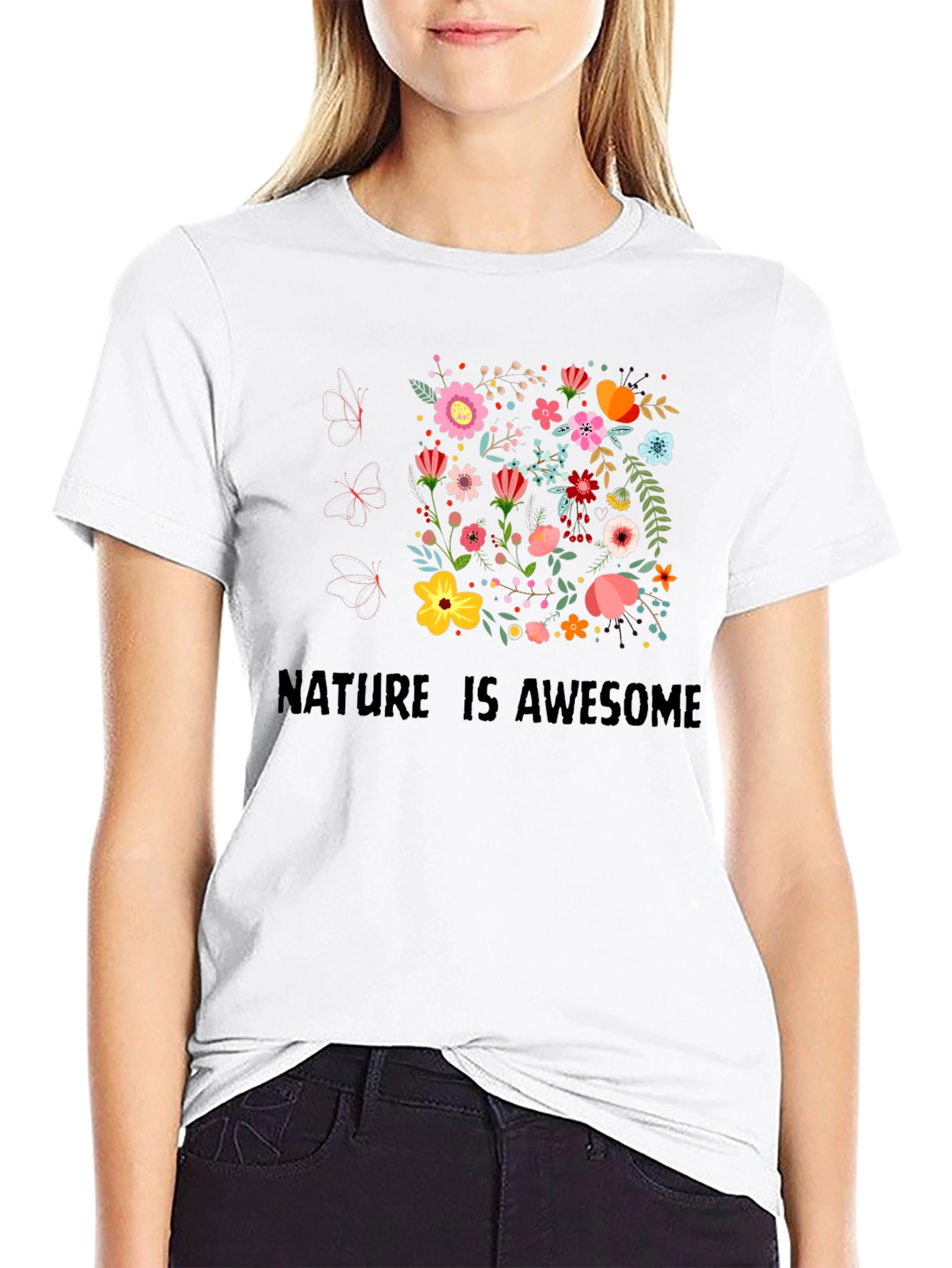 Nature Is Awesome Floral T-Shirt