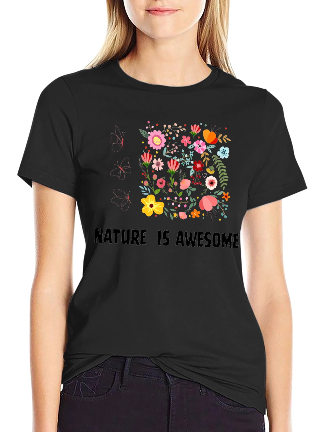 Nature Is Awesome Floral T-Shirt