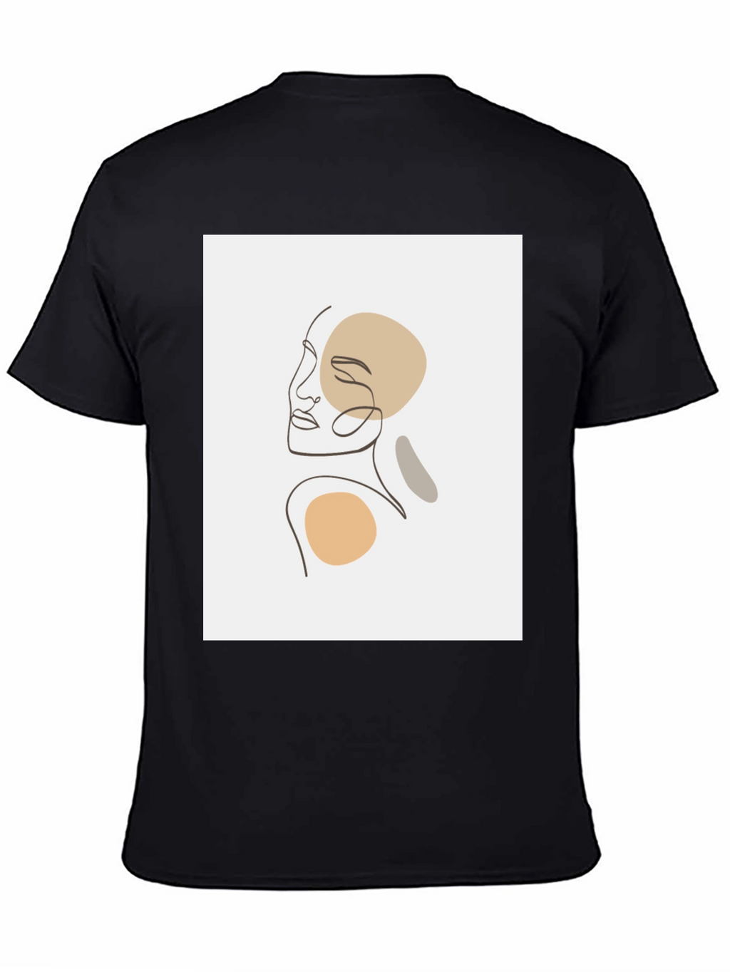 Minimalist Abstract Face Line Art Graphic Tee