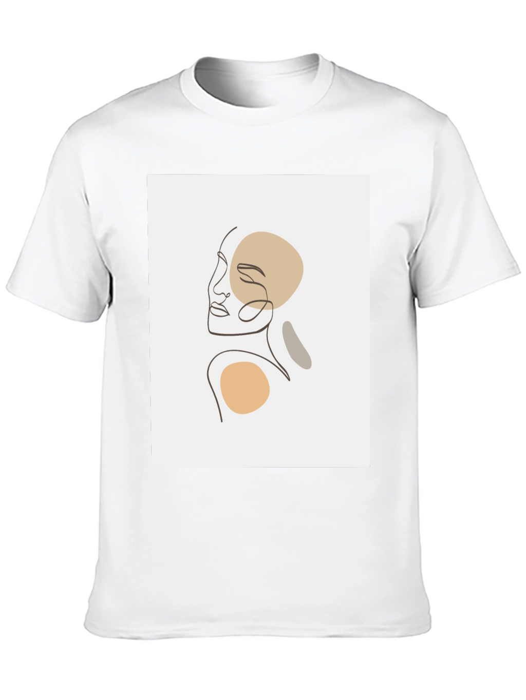 Minimalist Abstract Face Line Art Graphic Tee