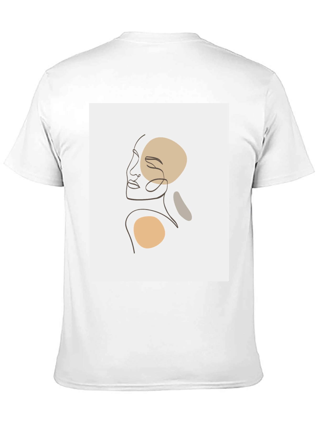 Minimalist Abstract Face Line Art Graphic Tee