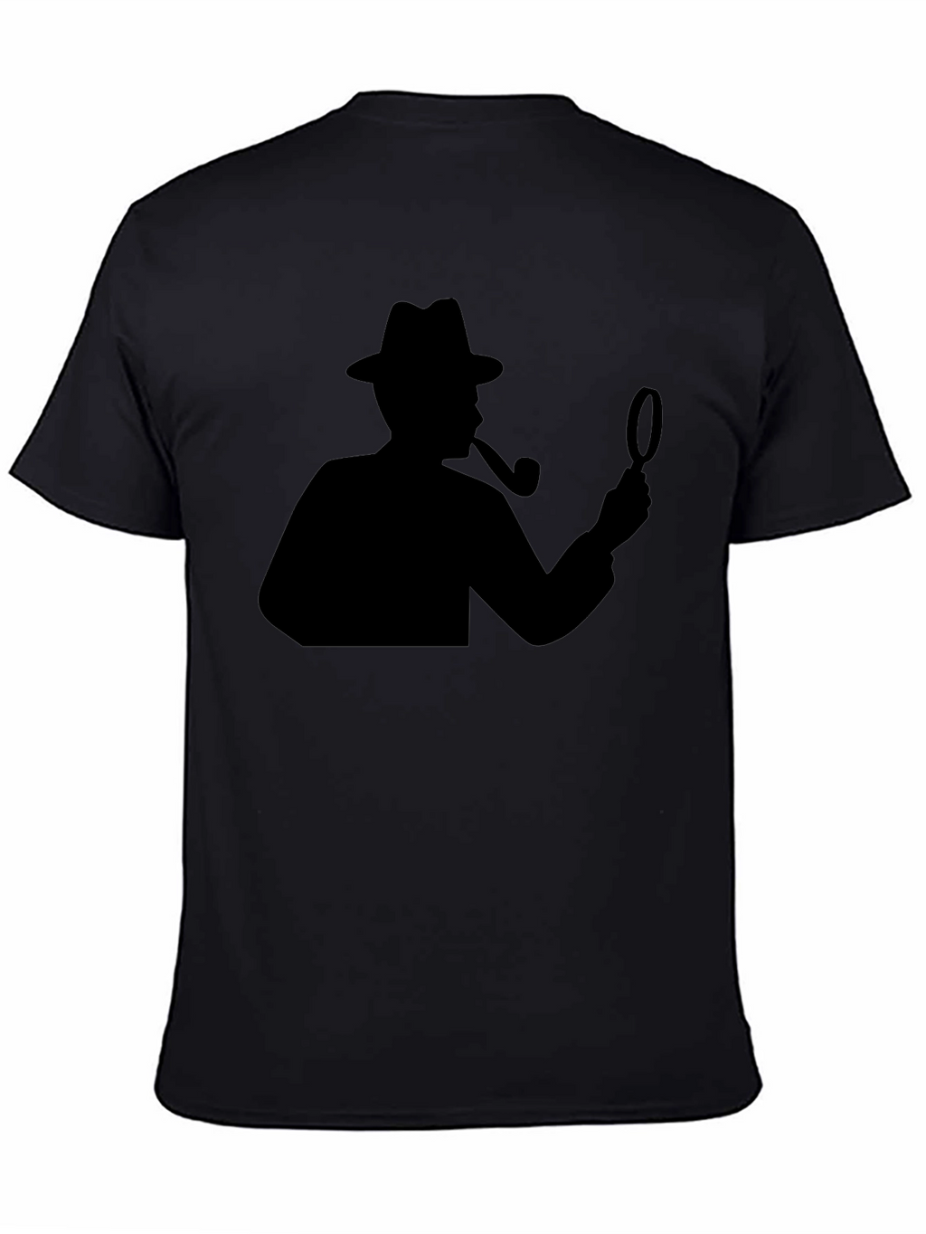 Detective Silhouette Graphic Tee - Classic Black