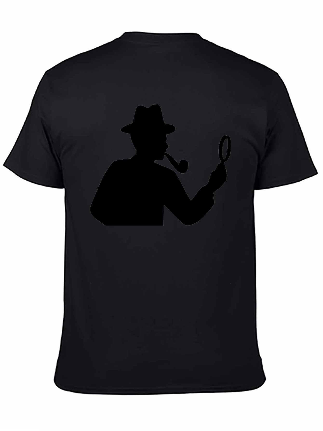 Detective Silhouette Graphic Tee - Classic Black