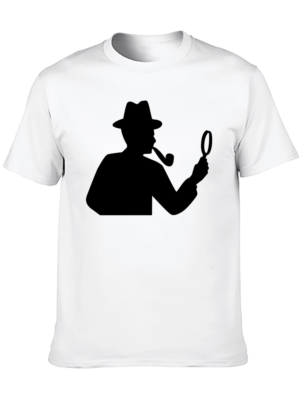 Detective Silhouette Graphic Tee - Classic Black