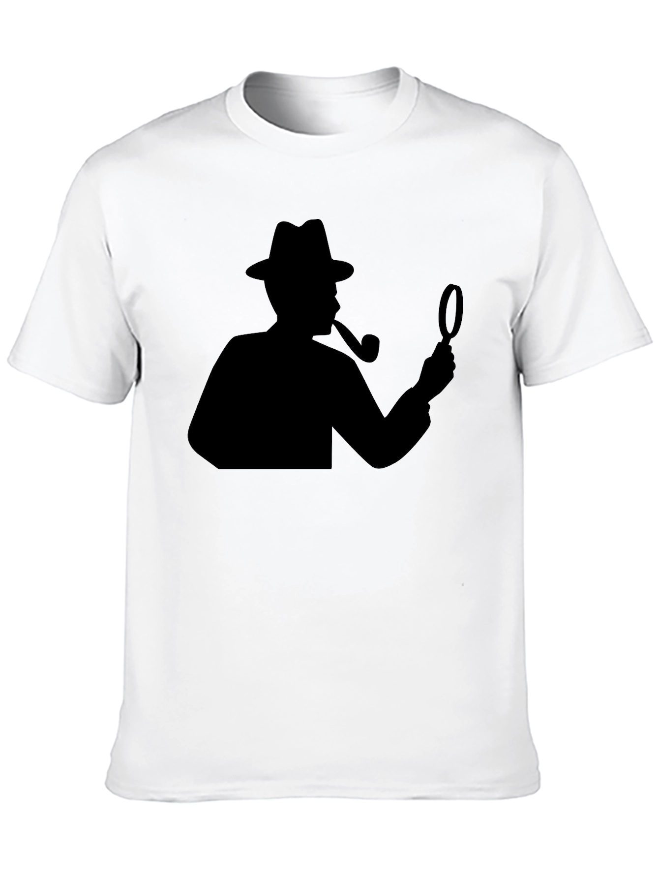 Detective Silhouette Graphic Tee - Classic Black