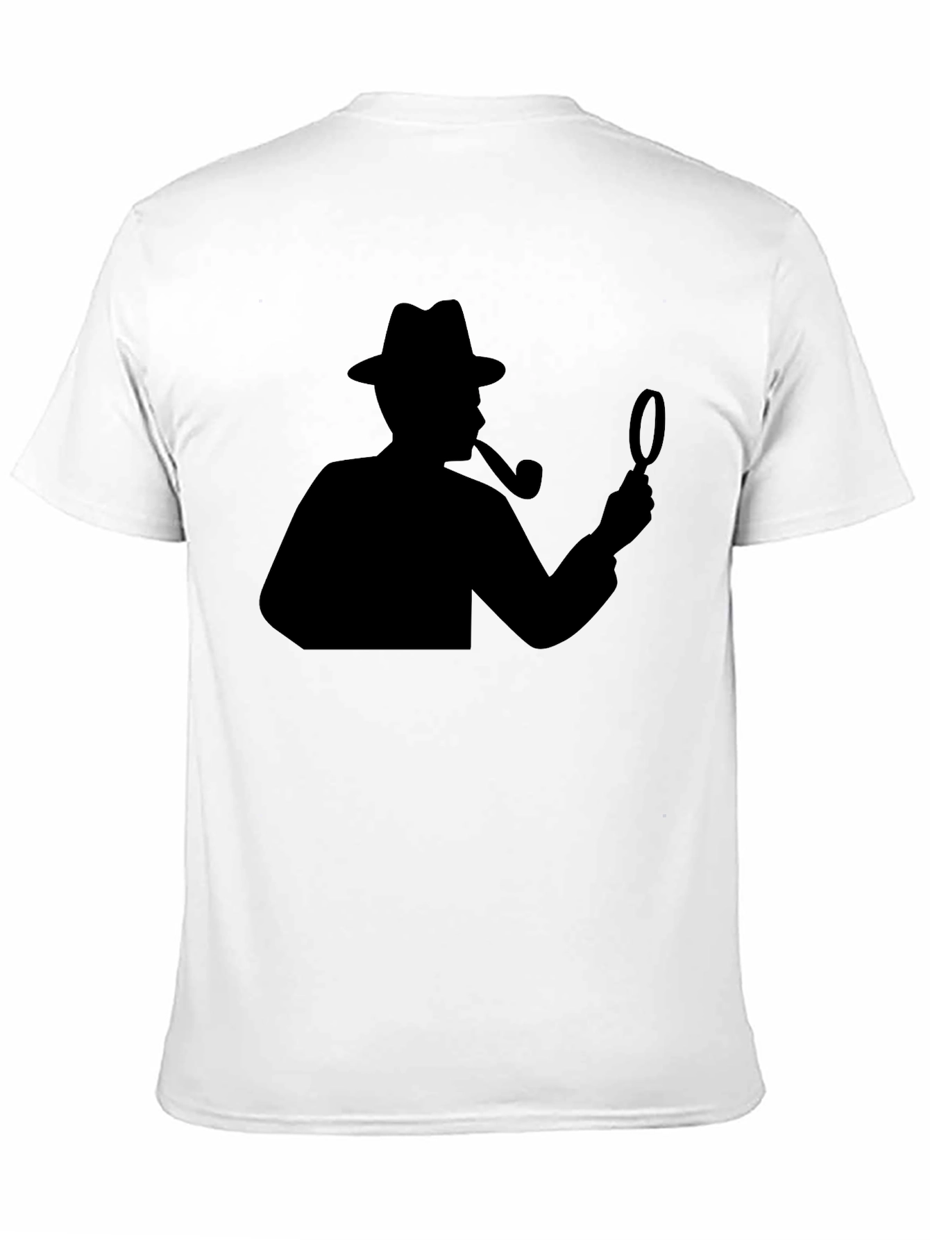 Detective Silhouette Graphic Tee - Classic Black