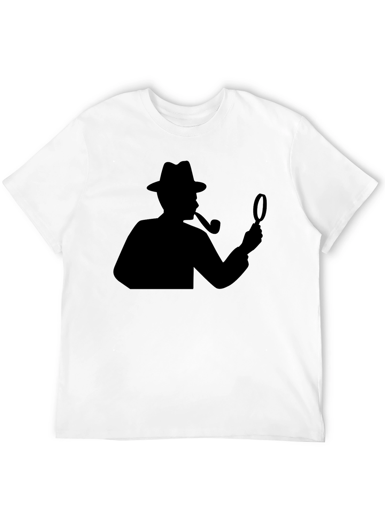 Detective Silhouette Graphic Tee - Classic Black