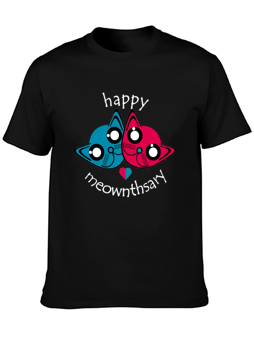 Happy Meownthsary Graphic Tee - Anniversary Cat Lovers