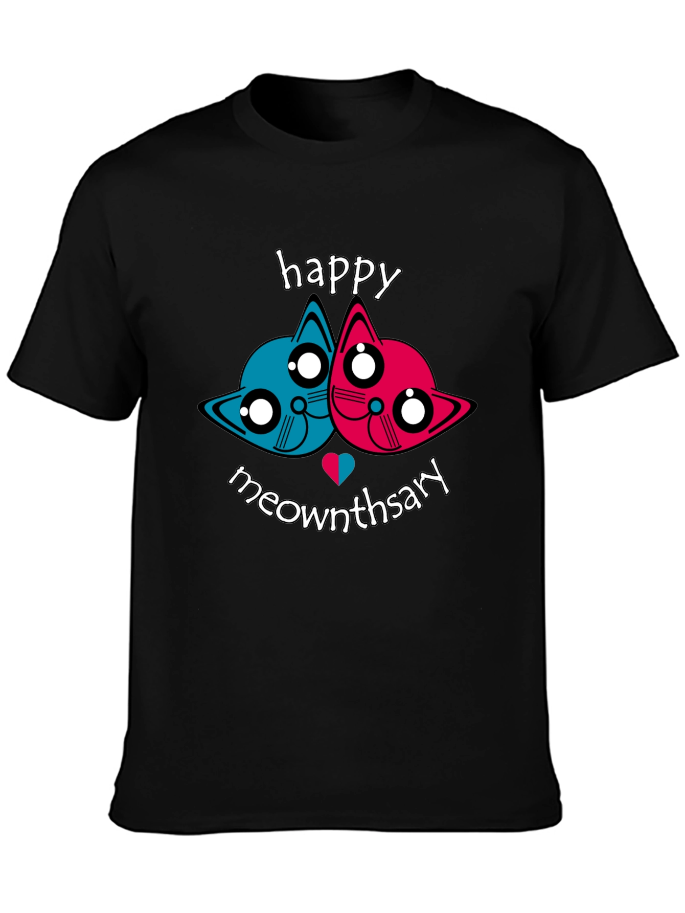 Happy Meownthsary Graphic Tee - Anniversary Cat Lovers