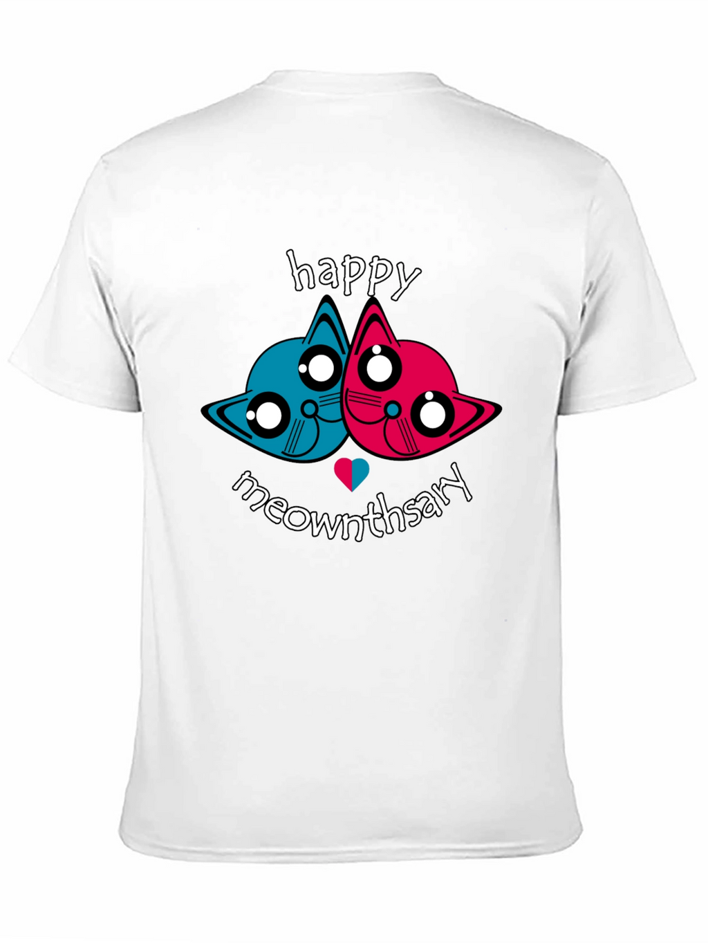 Happy Meownthsary Graphic Tee - Anniversary Cat Lovers