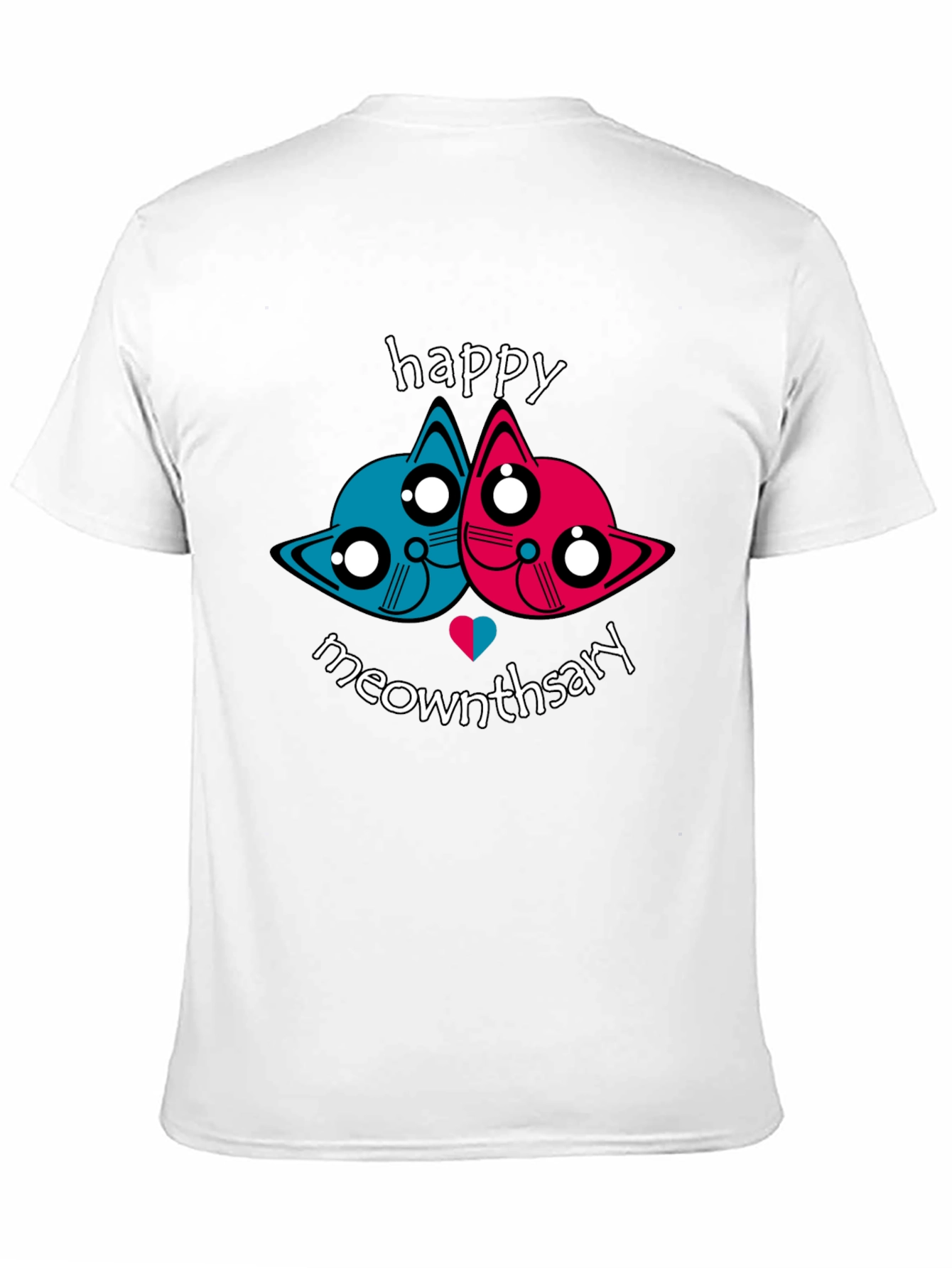Happy Meownthsary Graphic Tee - Anniversary Cat Lovers