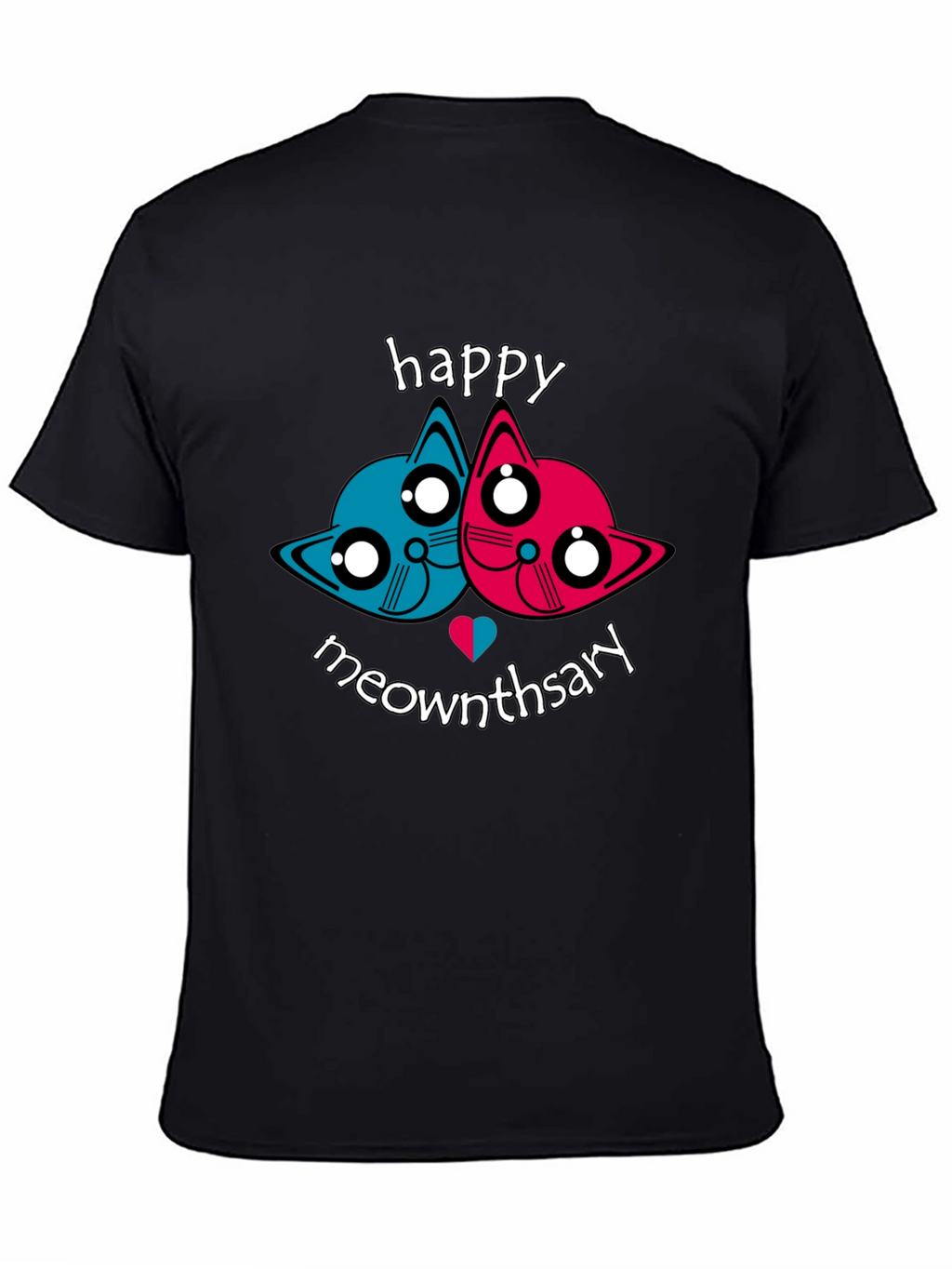 Happy Meownthsary Graphic Tee - Anniversary Cat Lovers
