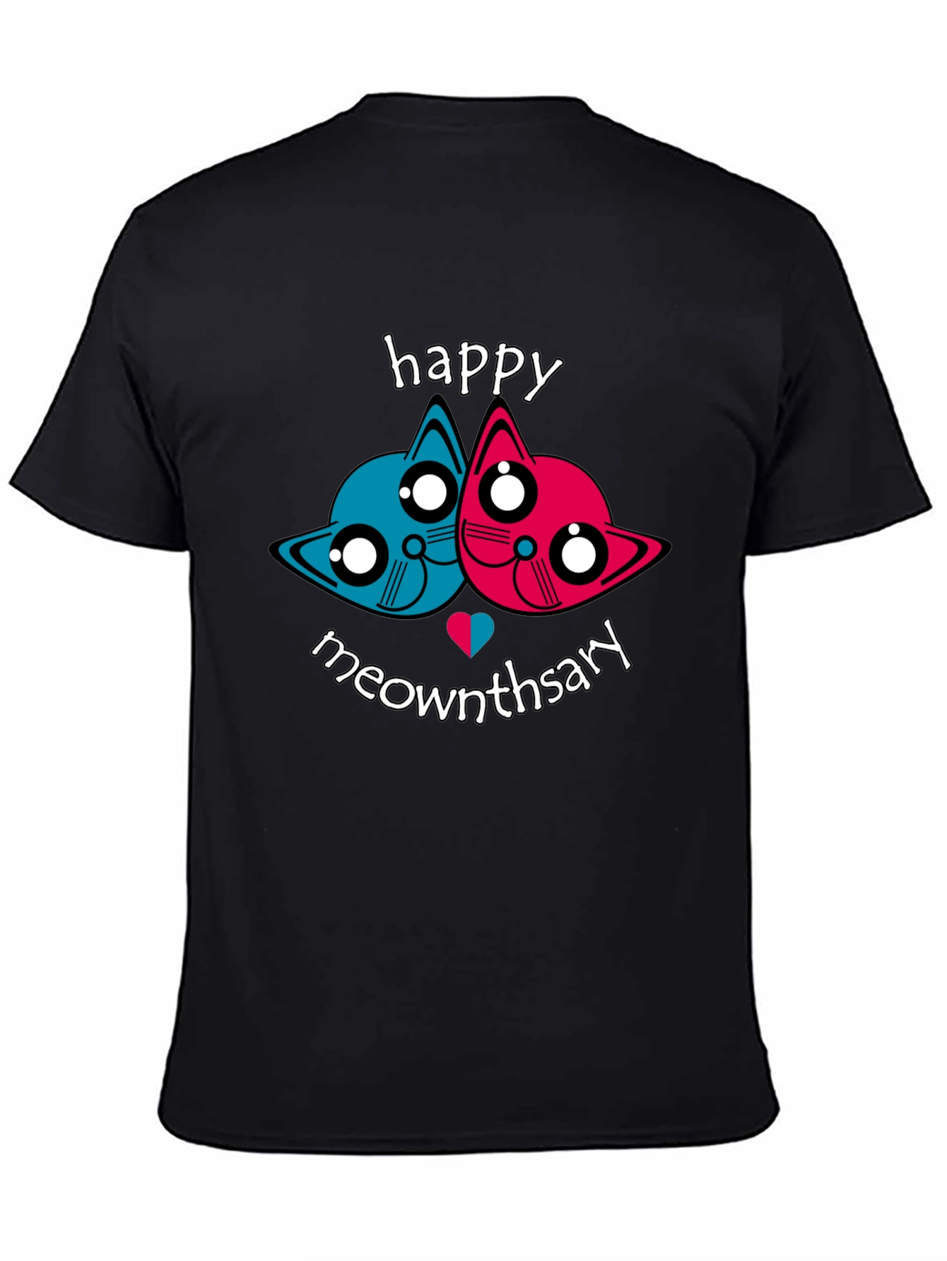 Happy Meownthsary Graphic Tee - Anniversary Cat Lovers