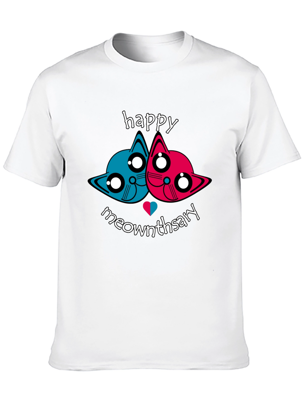 Happy Meownthsary Graphic Tee - Anniversary Cat Lovers