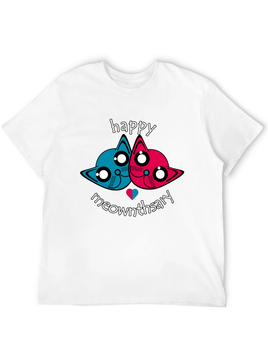 Happy Meownthsary Graphic Tee - Anniversary Cat Lovers