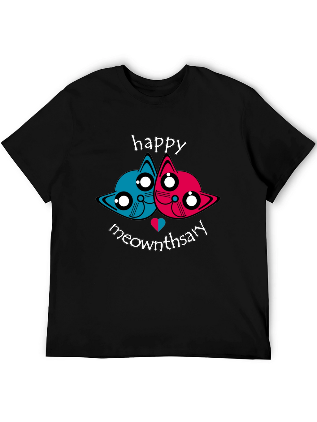 Happy Meownthsary Graphic Tee - Anniversary Cat Lovers
